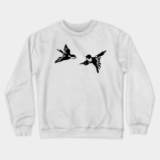 Flying Birds Chickadees Sparrow Crewneck Sweatshirt